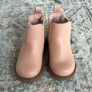 Old Navy Light Pink / Tan Pull-On Faux Leather Boots - Toddler - Size 5 - New